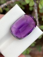 19.00 Carat Natural Amethyst Cushion Cut Flawless Brazil - Back View 2