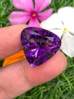 26.30 Carat Natural Amethyst Triangle Cut VVS2 from Brazil
