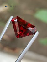 3.05 ct Natural Malaya Garnet Trillion Shape Tanzania - Front View 3
