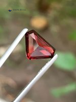 3.05 ct Natural Malaya Garnet Trillion Shape Tanzania - Back View 2