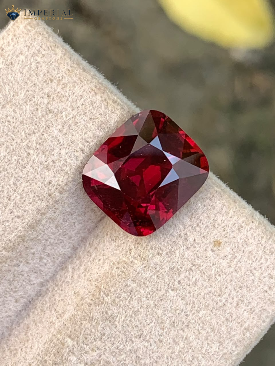 3.50 Carat Natural Rhodolite Garnet Cushion Cut VS1 Tanzania 3.50 Carat Natural Rhodolite Garnet Cushion Cut VS1 Tanzania - Main View
