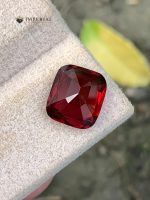 3.50 Carat Natural Rhodolite Garnet Cushion Cut VS1 Tanzania - Back View 2