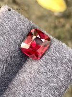 3.50 Carat Natural Rhodolite Garnet Cushion Cut VS1 Tanzania - Front View 3