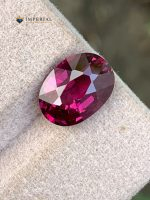 3.60 Carat Natural Rhodolite Garnet Oval Cut VS1 Tanzania - Front View 2