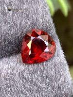 3.65 Carat Natural Rhodolite Garnet Heart Shape VS1 Tanzania - Main View