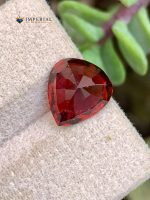 3.65 Carat Natural Rhodolite Garnet Heart Shape VS1 Tanzania - Back View 1