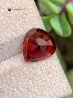 3.65 Carat Natural Rhodolite Garnet Heart Shape VS1 Tanzania - Back View 2