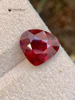 3.70 Carat Natural Malaya Garnet Heart Shape SI1 Tanzania - Front View 2