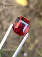 3.75 Carat Natural Rhodolite Garnet Asscher Cut VS1 Tanzania - Main View