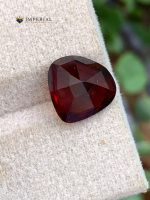 3.90 Carat Natural Rhodolite Garnet Heart Shape VS1 Tanzania - Back View 2