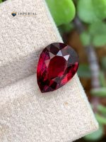 4.05 Carat Natural Rhodolite Garnet Pear Shape VS1 Tanzania - Main View 1