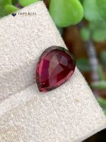 4.05 Carat Natural Rhodolite Garnet Pear Shape VS1 Tanzania - Back View 1