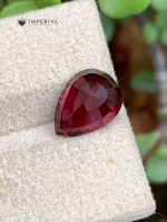 4.05 Carat Natural Rhodolite Garnet Pear Shape VS1 Tanzania - Back View 2