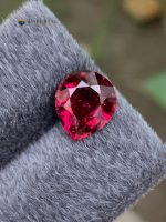 4.05 Carat Natural Rhodolite Garnet Pear Shape VVS2 Tanzania - Front View 3