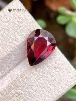 4.10 Carat Natural Rhodolite Garnet Pear Shape VVS2 Tanzania - Front View 4