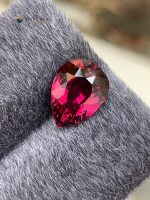 4.20 Carat Natural Rhodolite Garnet Pear Shape VS1 Tanzania - Video