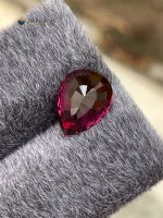 4.20 Carat Natural Rhodolite Garnet Pear Shape VS1 Tanzania - Back View 2