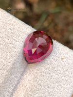 4.50 Carat Natural Rhodolite Garnet Pear Shape VS2 Tanzania - Back View 1