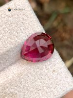 4.50 Carat Natural Rhodolite Garnet Pear Shape VS2 Tanzania - Back View 2