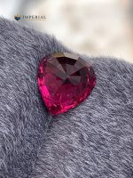 4.60 Carat Natural Rhodolite Garnet Heart Shape VS1 Tanzania - Back View 1