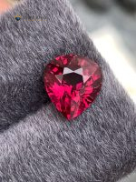 4.60 Carat Natural Rhodolite Garnet Heart Shape VS1 Tanzania - Front View 1