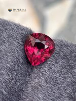 4.60 Carat Natural Rhodolite Garnet Heart Shape VS1 Tanzania - Front View 3