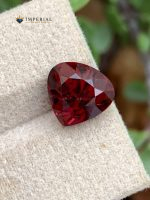 4.60 Carat Natural Rhodolite Garnet Heart Shape VS1 Tanzania - Front View 3