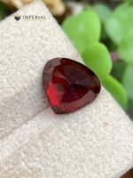 4.60 Carat Natural Rhodolite Garnet Heart Shape VS1 Tanzania - Back View 1