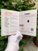 4.62 Carats Certified Natural Rhodolite Garnet Pear Tanzania - Report