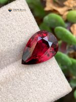 4.62 Carats Certified Natural Rhodolite Garnet Pear Tanzania - Video