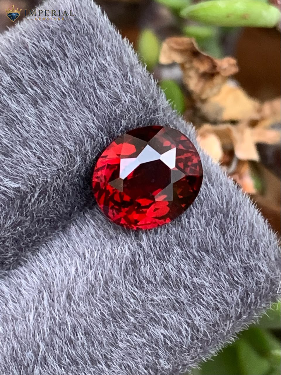 4.79 Carat Certified Natural Almandine Garnet Oval Tanzania 4.79 Carat Certified Natural Almandine Garnet Oval Tanzania - Main View