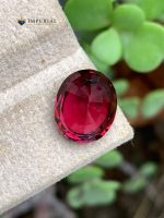 4.88 Carat Certified Natural Rhodolite Garnet Oval Tanzania - Back View 1