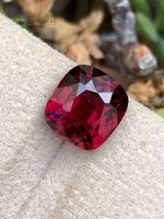 5.07 ct Certified Natural Rhodolite Garnet Cushion Tanzania - Main View