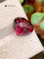 5.10 Carat Natural Rhodolite Garnet Heart Shape SI1 Tanzania - Back View 2