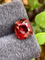 5.44 ct Certified Natural Malaya Garnet Cushion Cut Tanzania - Video