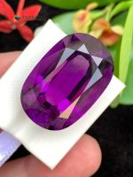50.70 Carat Natural Amethyst Oval Mixed Cut Flawless Brazil - Front View