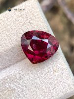 6.05 Carat Natural Rhodolite Garnet Heart Shape SI1 Tanzania - Front View 3