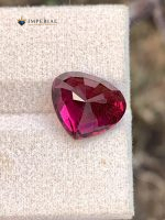 6.05 Carat Natural Rhodolite Garnet Heart Shape SI1 Tanzania - Back View 4