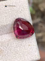 6.05 Carat Natural Rhodolite Garnet Heart Shape SI1 Tanzania - Back View 5