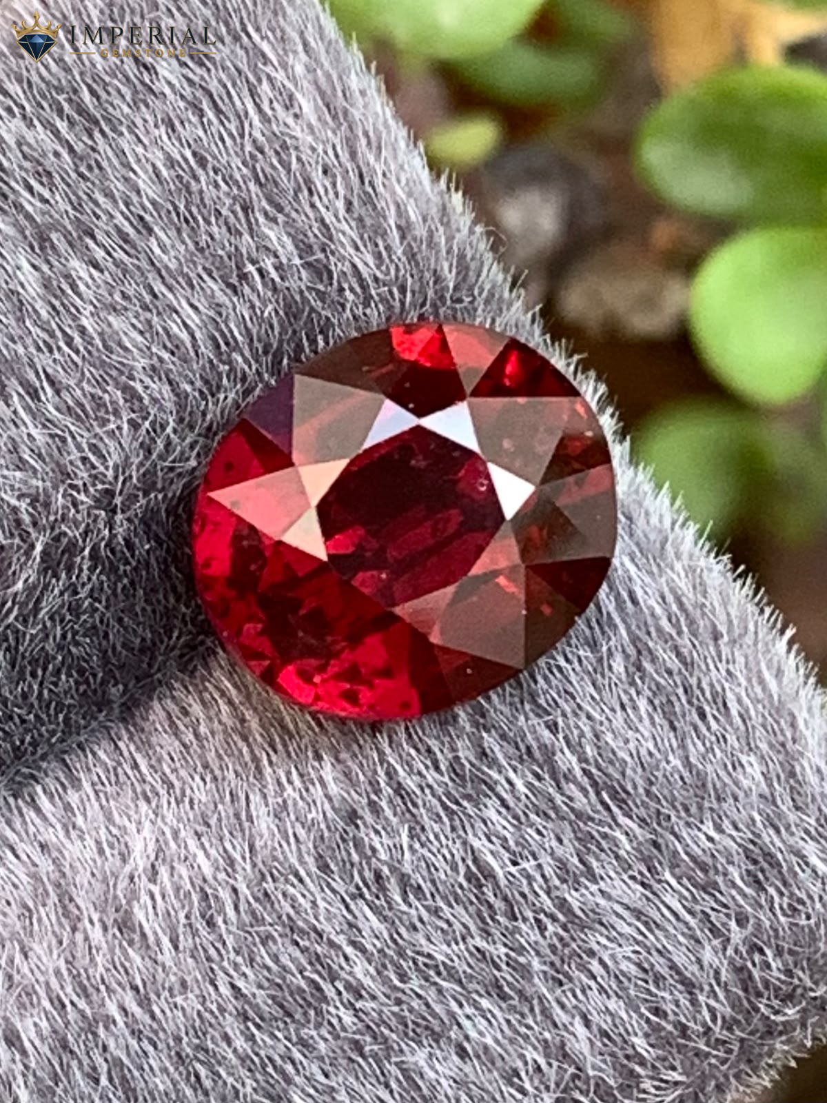 6.47 Carats Certified Natural Rhodolite Garnet Oval Tanzania 6.47 Carats Certified Natural Rhodolite Garnet Oval Tanzania - Main View