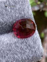 6.47 Carats Certified Natural Rhodolite Garnet Oval Tanzania - Back View 2
